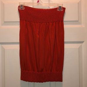 Burnt orange OS tube top